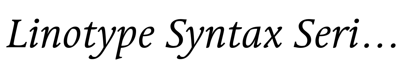 Linotype Syntax Serif Std Regular Italic